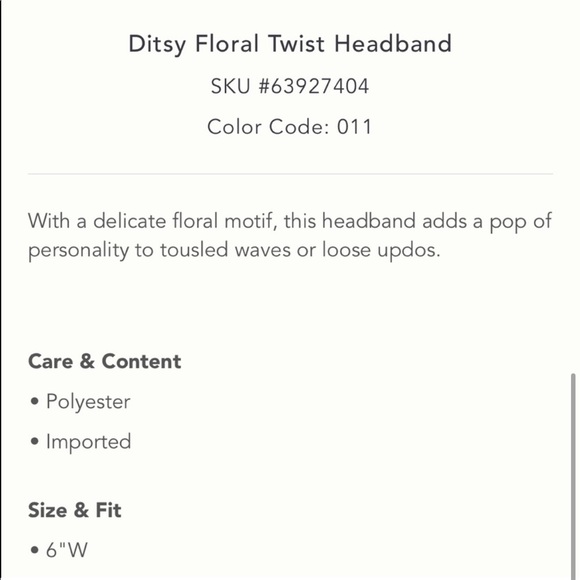 Anthropologie Ditsy Floral Headband - Picture 5 of 6